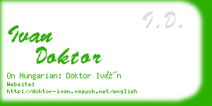 ivan doktor business card